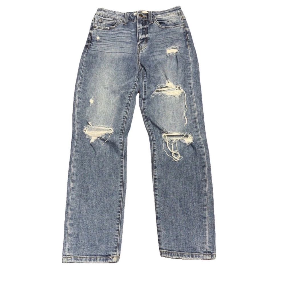 Willow & Root Jeans High‎ Rise Mom Fit Womens Size 26 Distressed Denim Blue